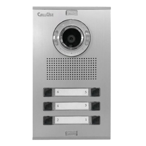 پنل شش واحدی دکمه ای آیفون تصویری کالیوز مدل نفیس ساده